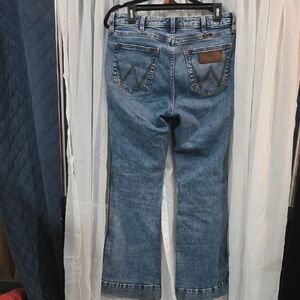 Womens Wrangler Blue Flare Leg Jeans